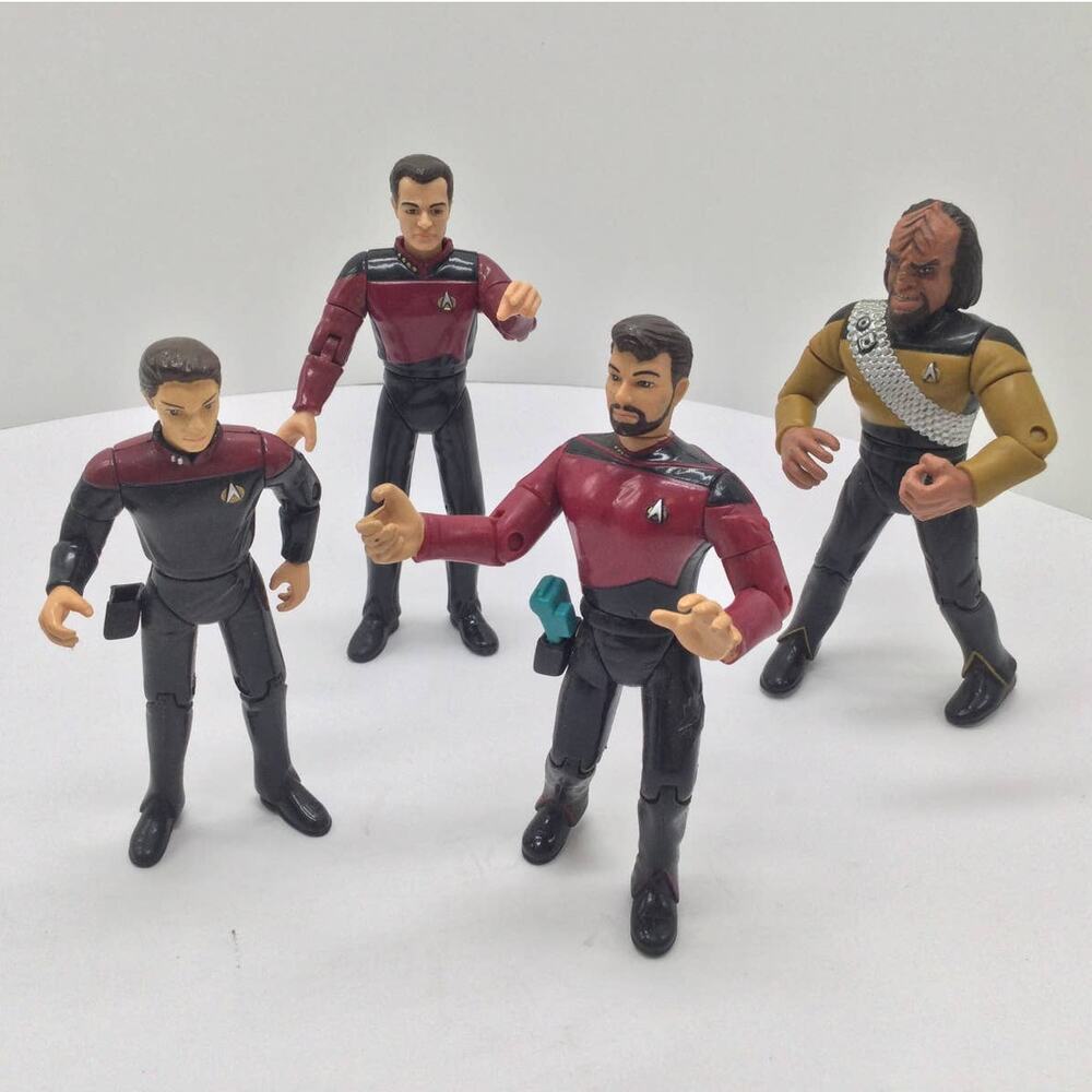 The Next Generation Star Trek Playmates Toys Lot of 4